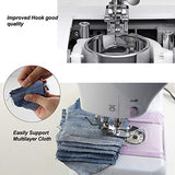 Mini Sewing Machine for Beginner, Portable Sewing Machine, 12 Built-in Stitches Small Sewing Machine Double Threads and Two Speed Multi-function Mending Machine with Foot Pedal for Kids, Women (Purple)