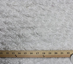 Taffeta Fabric Small Rosette WHITE / 58-60" Wide / Sold by the Yard