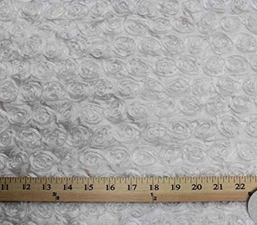 Taffeta Fabric Small Rosette WHITE / 58-60" Wide / Sold by the Yard