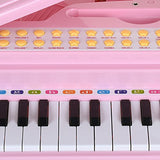 BAOLI 31 Keys Little Pink Piano for Girls with Microphone Electronic Organ Music Keyboard for Kids