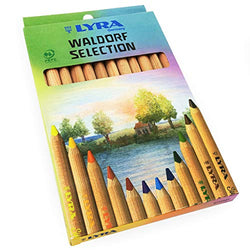 Lyra Waldorf Selection Triangular Colouring Pencils - Assorted Colours - Pack of 12