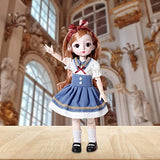 Cute 31cm 1/6 BJD Girls Doll Kid Toy Gifts for Women and Girl Durable Ball Jointed Doll Doll House Room Decor Crafts DIY Fashion , Style A