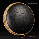 Steel Tongue Drum - HOPWELL 12 Inches 13 Notes - Percussion Instruments - Hand Pan Drum with Music Book, Drum Mallets and Carry Bag, C Major