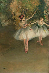 Edgar Degas Two Dancers On The Stage Ballerina Art Print Cool Wall Decor Art Print Poster 24x36