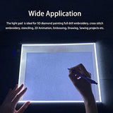 A4 Diamond Painting Accessories Light Pad Kit - Sponake LED Light Board USB Powered Dimmable - Tracing Light Table with Mini Stand and Diamond Paint Tools Great for 3D/5D Diamond Art