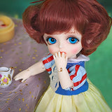 Y&D BJD Dolls 1/8 Princess Doll 6.2 Inch Ball Joints Doll DIY Toy Gift for Children Joints Lifelike Pose with Gorgeous Dress Shoes Wig Beautiful Makeup for Birthday