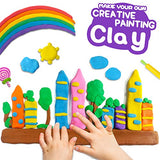 Kenlaimi Magic Modeling Clay Kit - 24 Colors Air Dry Ultra Light Magic Clay,Soft & Stretchy Molding Clay with 11 Pcs Fondant Tools,5 Sculpting Tools,Animal Accessories,Arts and Crafts for Kids Ages 3+
