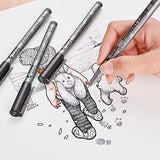 Precision Black Micro-Liner Fineliner Ink Pens - Waterproof Archival Ink Fine Point Micro Pen,