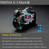Pentax K-3 Mark III Flagship APS-C Silver Camera Body - 12fps, Touch Screen LCD, Weather Resistant Magnesium Alloy Body with in-Body 5-Axis Shake Reduction. 1.05x Optical viewfinder with 100% FOV