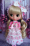 leoglint Blythe Doll Clothes, Dress Clothing for Blythe Doll 30 cm 1/6 Bjd Dolls Azone ICY Licca Doll (Pink)