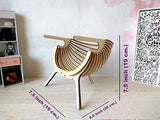 Miniature Dollhouse Modern Chair, Wooden Furniture for 1:3 scale BJD dolls