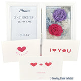 Chilly Immortal Flower Photo Frame, Preserved Flower Rose Picture Frame, Never Withered Roses Gifts