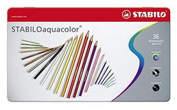 Stabilo Aquacolor Metal Box of 36 Assorted Colours