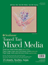 Strathmore Paper 462-209 400 Series Toned Tan Mixed Media Pad