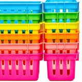 12-Pack Classroom Pen and Pencil Organizer, Small Basket Trays, Assorted Colors, 10 x 3 x 2.5 Inches