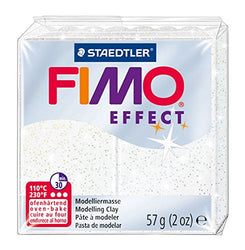 1 x Staedtler Glitter White (052) Fimo Effect Polymer Modelling Moulding Clay