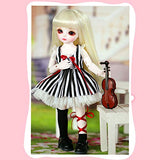 HGFDSA 1/6 BJD Doll SD Doll 26CM 10 Inch Full Set of Spherical Joint Doll with Clothes Shoes Wig Free Makeup Christmas Day Gift for Girls