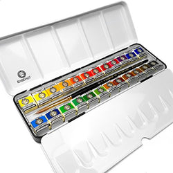 Royal Talens - Rembrandt Professional Water Colour - Metal Box of 24 Pans with Sable Brush - De