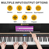 Vangoa Digital Piano, 88 Weighted Keys Hammer Action Digital Piano Bundle with Furniture Stand for Beginner Professional, Black, by Vangoa