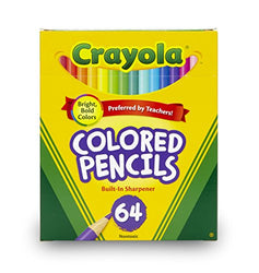 Crayola Mini Colored Pencils in Assorted Colors, Coloring Supplies for Kids, 64ct