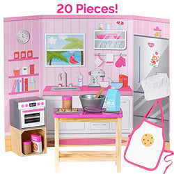 Adora Amazing World “Love To Bake Wooden Play Set” – 20 Piece Accessory Set For 18” Dolls [Amazon Exclusive]