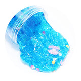Newest Shell Crunchy Slime, Blue Ocean Clear Slime Kit with Glimmer for Girls,Birthday Gifts School Party Favors Toy for Girls and Boys,Super Soft and Non-Sticky Stress Relief Toy(7oz).