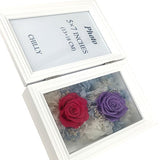 Chilly Immortal Flower Photo Frame, Preserved Flower Rose Picture Frame, Never Withered Roses Gifts