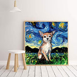 5D Diamond Painting Full Drill Clearance Dog in The Star Diamond Painting Full Drill Rhinestone Embroidery Cross Stitch Kits Supply Arts Craft Canvas Wall Decor Stickers 12x12 inches