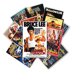 HK Studio Vintage Posters of Retro Movie | Self-Adhesive, Vinyl Decal, Indie Posters for Room Aesthetic 90s | Indie Room Decor Wall Collage Kit | Old-School, Classic Movie Poster 7.8"x11.8" Pack 12