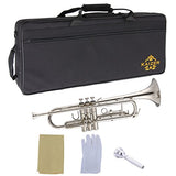 Kaizer TRP-1000NK Standard B Flat Bb Student Trumpet - Nickel Silver