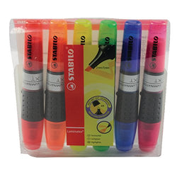 STABILO Luminator Highlighter Pens Large - Assorted Colours (Wallet of 6)