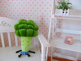 Leoyoubei Pre-Kindergarten Toys Soft Toys Lumbar Pillow/Plush Pillow,Creative Vegetables Broccoli, Plush Toys 22 Inch, Green