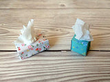 Miniature Tissue Box, Dollhouse Bathroom Toilet Accessories Handmade Paper Props