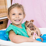 Adora Bath Toy Baby Doll in Baby Puggy Themed Bathrobe - 13 Inch Water Toy with Quickdri Body