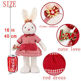 Easter Bunny Plush Girl Rabbit Stuffed Animal Gift for Kids Girlfriends Birthday Anniversary Valentine's Day Party