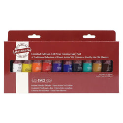 Lukas 1862 Professional Artist Oil Paint - Highly Pigmented Fine Art Oil Paint for Canvas, Artists, Oil Painting, & More! - [Assorted Colors - 37 mL - Set of 10]