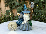 Miniature Dollhouse Enchanted FAIRY Tale GARDEN ~ Mini Wizard Figurine with Owl
