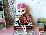Miniature Record Player + Vinyl Record. 1:6 scale Dollhouse Furniture Gramophone