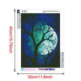 Aluhayu 5D DIY Diamond Painting, Full Drill Moon and Tree Paint by Numbers Kits for Adult Diamond Embroidery Paintings Pictures Arts Craft Cross Stitch Christmas Decor