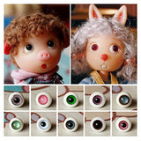 OLYCRAFT 6PCS Doll Eye Mold Eyeball Resin Molds, Resin Eyeball Casting Decorative Epoxy Eye Mold with Accessories for DIY Making Halloween Decoration (11.5~22.5mm Diameter)