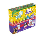 Crayola Pets 64ct Crayons, Pairs with App for Custom Pet Coloring Pages, Gift for Pet Lovers