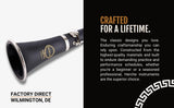 Clarinet Herche Superior Bb Clarinet X3 - Professional Grade Musical Instruments for All Levels - Service Plan - Educator Approved and Recommended