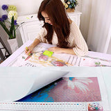 5D DIY Diamond Painting, Diamond Art Kits for Adults Round Drill Pasted Diamonds Embroidery Cross Stitch Arts Craft Home Wall Decor Purple Butterfly 16x12 inch