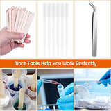 Silicone Measuring Cups for Resin, Anezus 140Pcs Silicone Mixing Cups Resin Tools Set with Disposable Measuring Cups Mixing Sticks Dropper Tweezers Gloves for Resin, Epoxy