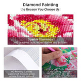 WHATWEARS 5D DIY Diamond Painting Kit Full Drill Crystal Embroidery Painting Pictures Cross Stitch Arts Crafts for Home Wall Decor, 11.8 x 15.7 Inch (I Love You to The Moon and Back)