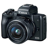 EOS M50 Mirrorless Digital Camera with 15-45mm Lens, 64GB Memory,Case, Tripod and More (28pc Bundle)