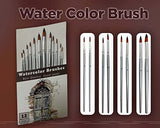 SWIFTQUAL Watercolor Paint Brushes ,12 pcs of Different Sizes Round Pointed tip Paint Brush Set Detailed of Watercolor , Acrylic , Ink , Gouache , Oil , Tempera (Silver)