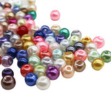 TOAOB 200pcs 4mm Tiny Satin Luster Glass Pearl Beads Round Loose Beads Wholesale Multi Color for