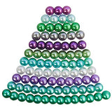 TOAOB 1100pcs 4mm Glass Pearl Beads Round Multi colors Loose Beads for Handmade