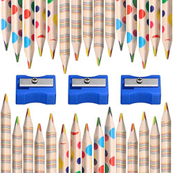 Showvigor Wooden Colored Pencils for Kids, 30 Pcs Rainbow Pencils